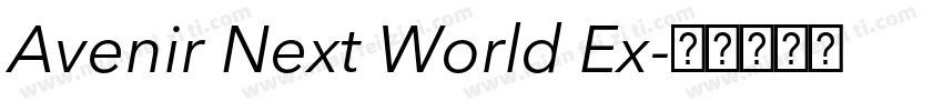Avenir Next World Ex字体转换